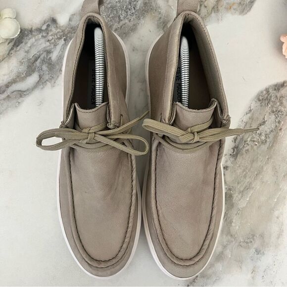 STEVE MADDEN Willis High-Top Chukka Sneaker in Taupe Leather Size 12 - Picture 6 of 15